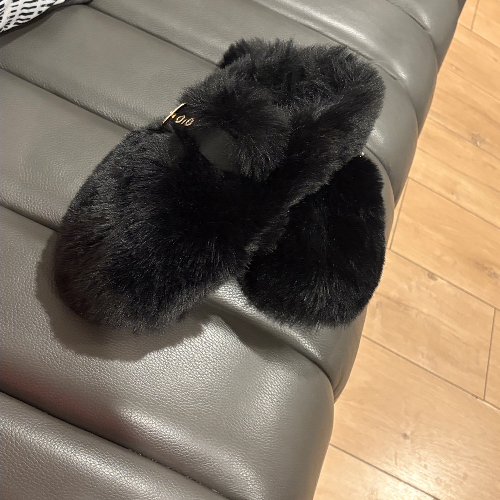 Leather Jeffrey Campbell Furry Slippers Size 9 - Picture 10 of 15